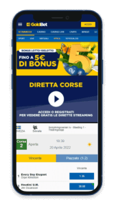 Goldbet scommesse app